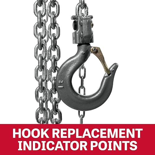 Miniatura 4 de JET Alzamiento de cadena de mano de aluminio de 12 toneladas, elevación de 20' (AL100-050-20)