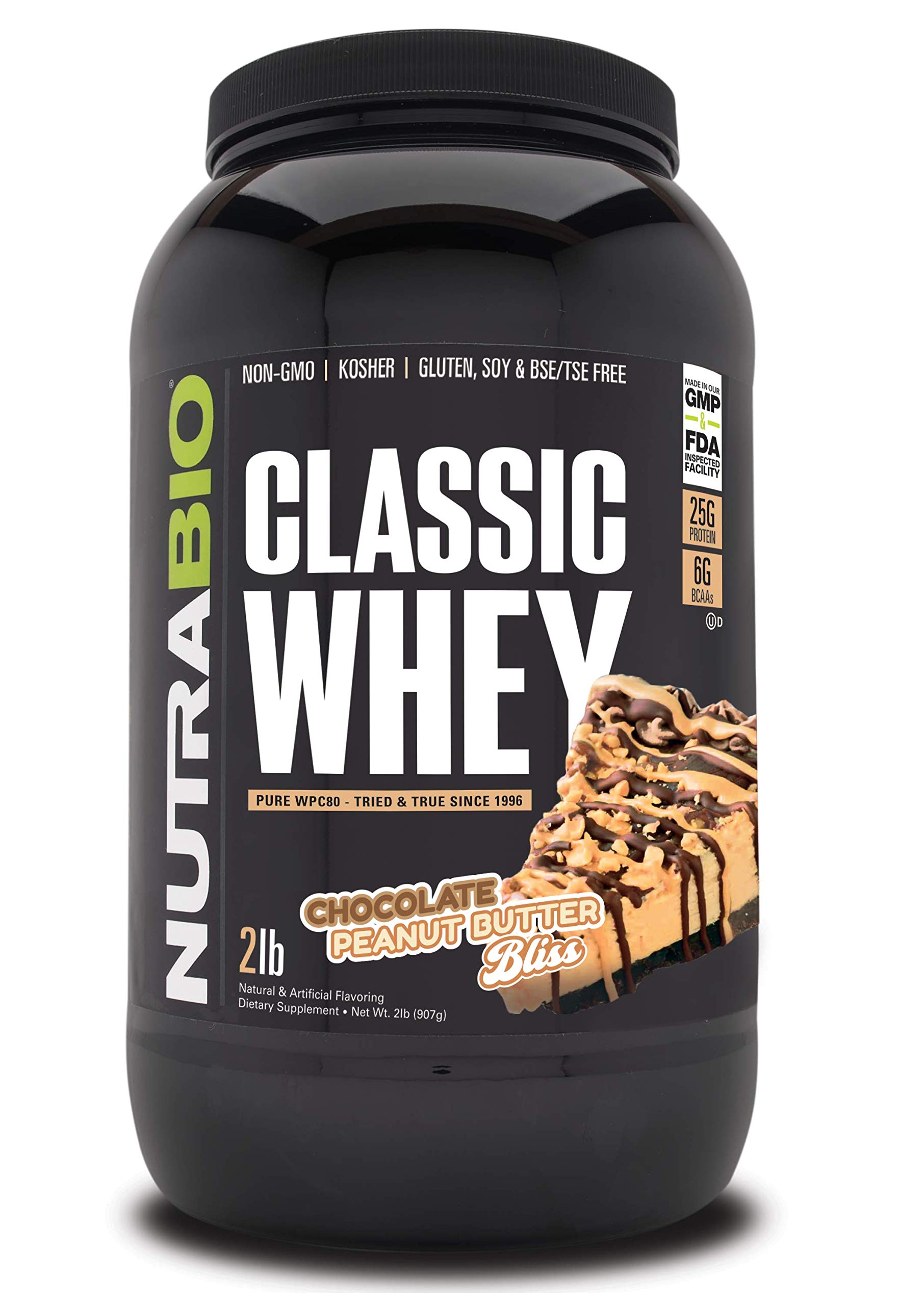 Buy NutraBio Classic Whey Protein Powder 25G Protein Per Scoop Full