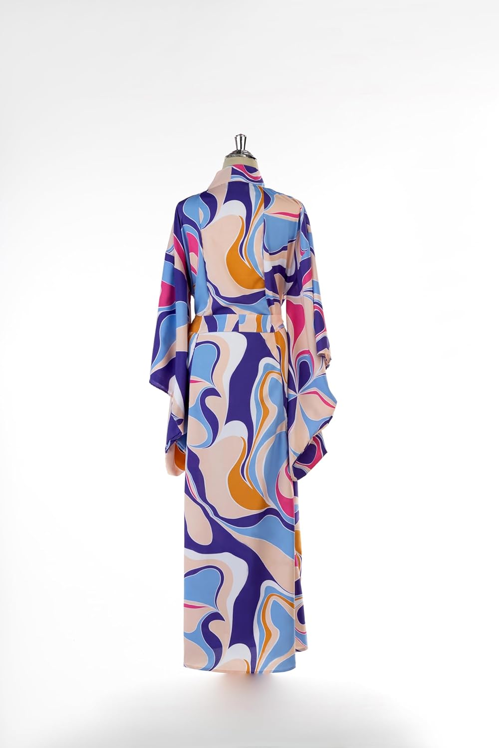 Na'Rak Women's Kimono Robe, Yukata Style Long Soft Loungewear Luxury Dressing Gown - Image 9