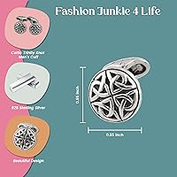 Vista 2 de FashionJunkie4Life Gemelos para hombre, plata de ley 925, 1 par