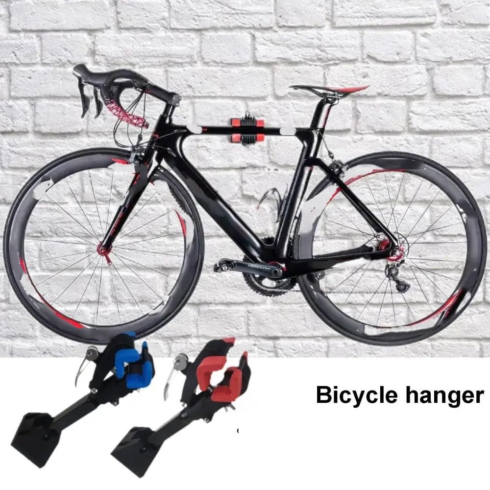 Soporte Bicicleta Reparación de bicicletas duradera Soporte reparación pared duradero con altura ajustable Fuerte capacidad carga for facilitar(Red)