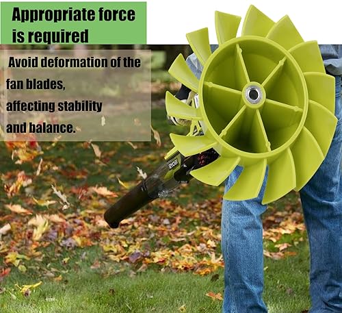 Miniatura 5 de Ventilador de soplador de hojas 529437004 Ryobi de repuesto 18 voltios soplador inalámbrico 529437003 529437001 P2108 P21081 P21081VN P21081VNM (con