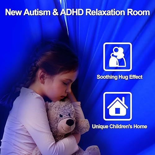 Miniatura 12 de Columpio sensorial para niños para interiores y exteriores, terapia de doble capa con kit de colgador giratorio 360, ajustable para niños y adultos