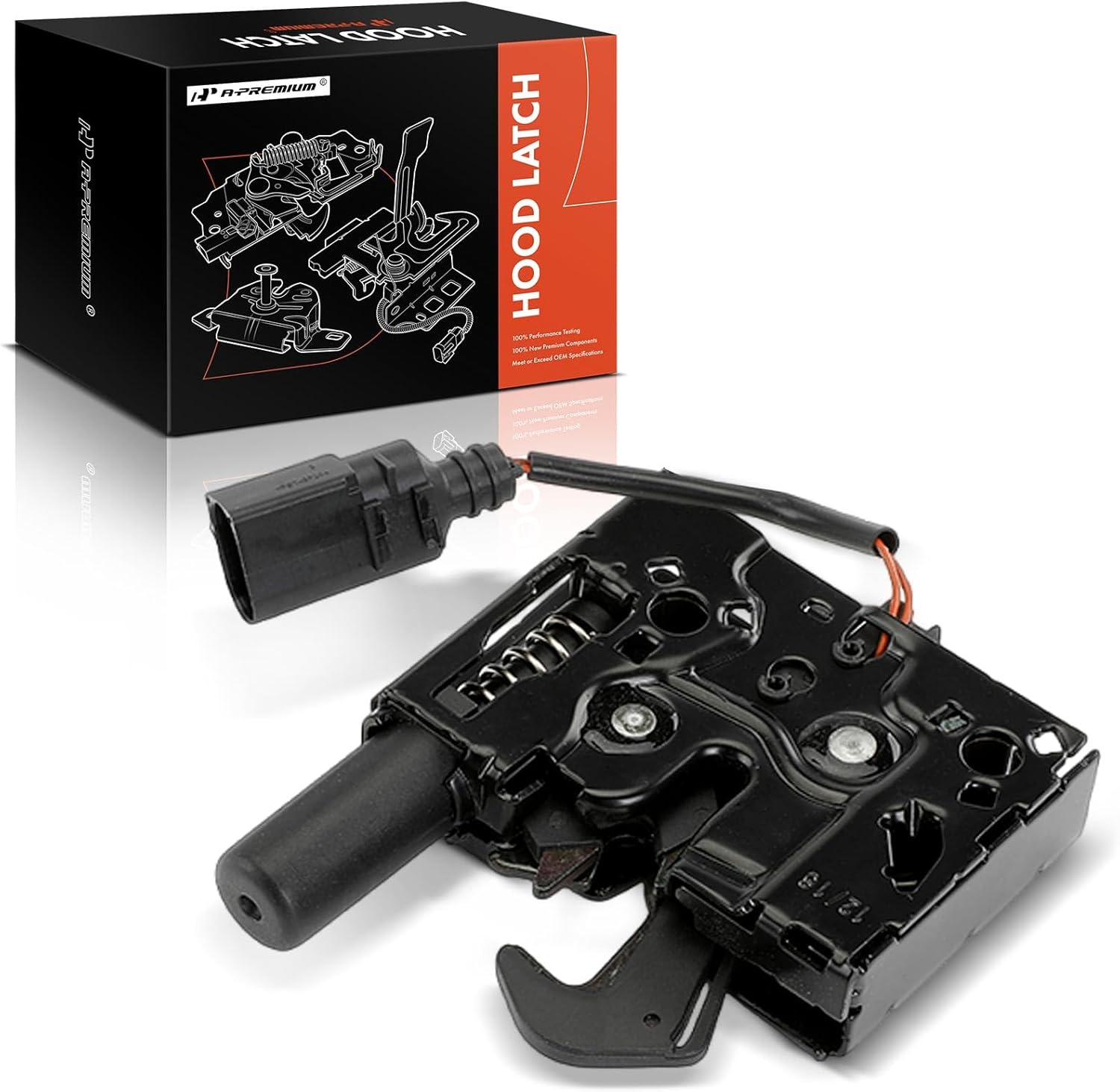 A-Premium Hood Latch Lock Compatible with Audi A4 2017-2020, A4 Quattro 2017-2024, Front Hood Lock Engine Bonnet Latch Assembly