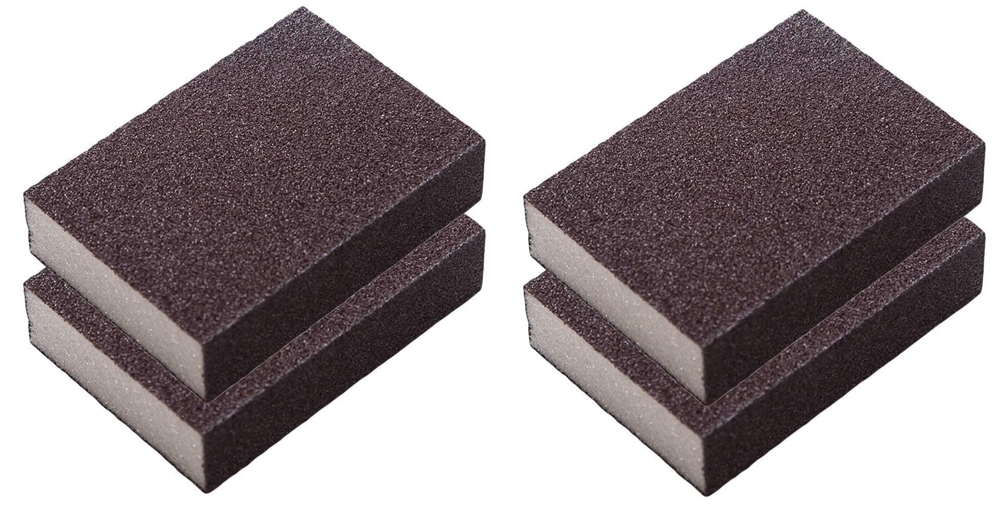 Nimbose Emery Magic Brown Sponge Deep Cleaner for Kitchen Tools, Gas Stove & Utensils (Small Size, Pack of 4 Sponges)