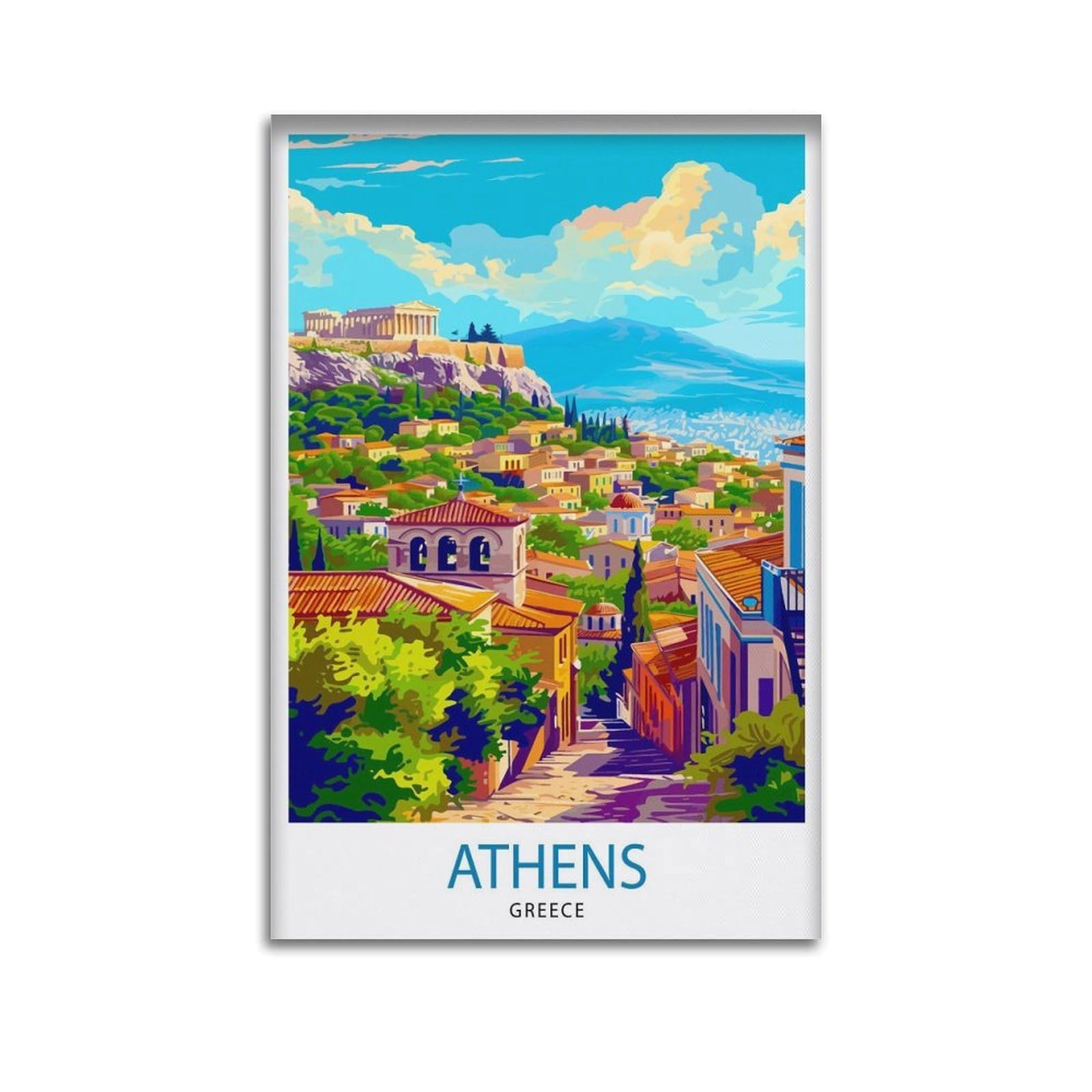 xiaoxiaoshen Athens Greece Travel 3 Canvas Poster Wall Art Prints Room Aesthetic Murals Bedroom And Living Decorations 20x30inch(50x75cm)