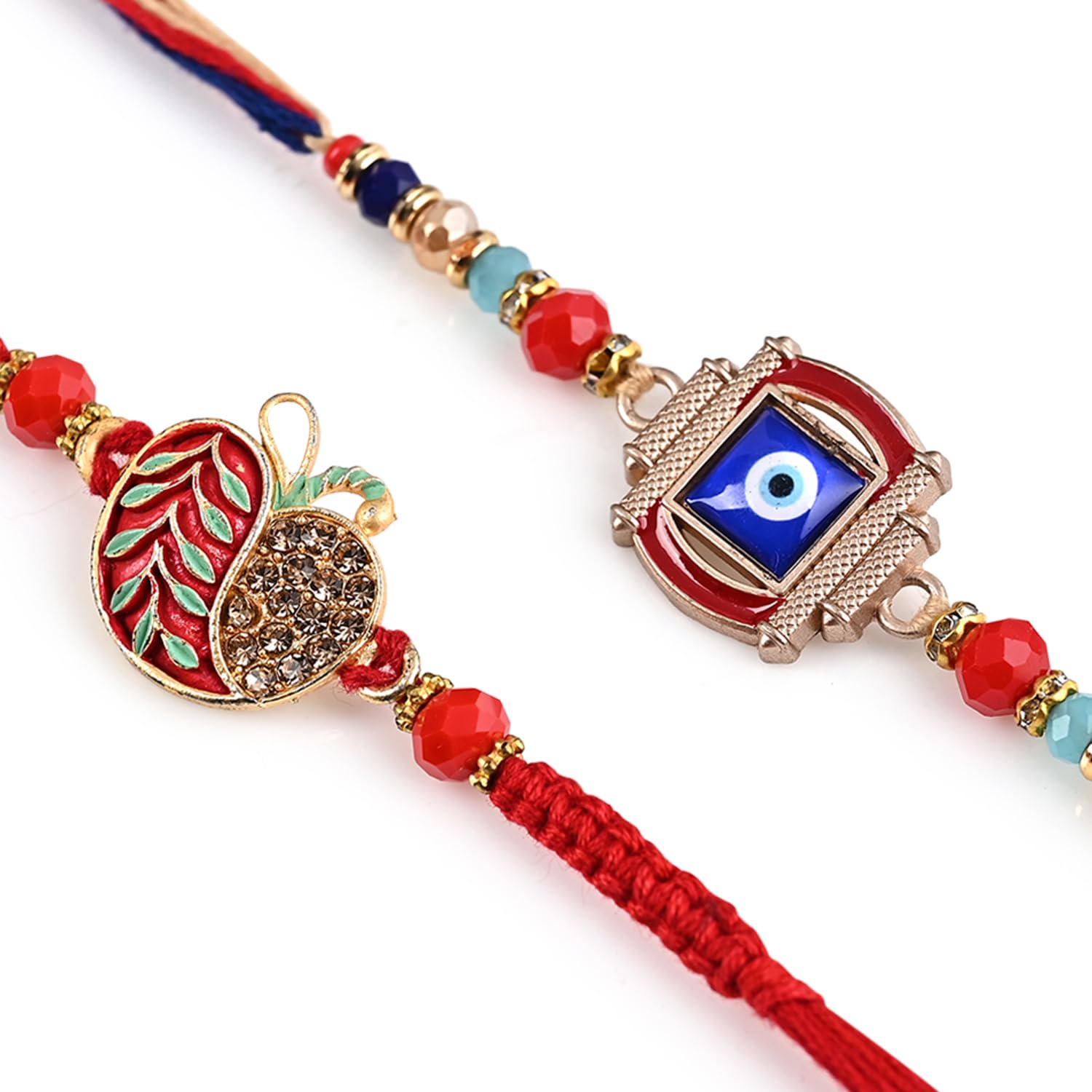 CHOTTEY LAL AND SONS Rakshabandhan Apple and Evil Eye Designer Thread Rakhi with Roli Chawal and Card Combo | Traditional Rakhi For Brothers and Sisters (Set Of 2) (B0D7VRSK67) Amazon Price History, Amazon Price Tracker