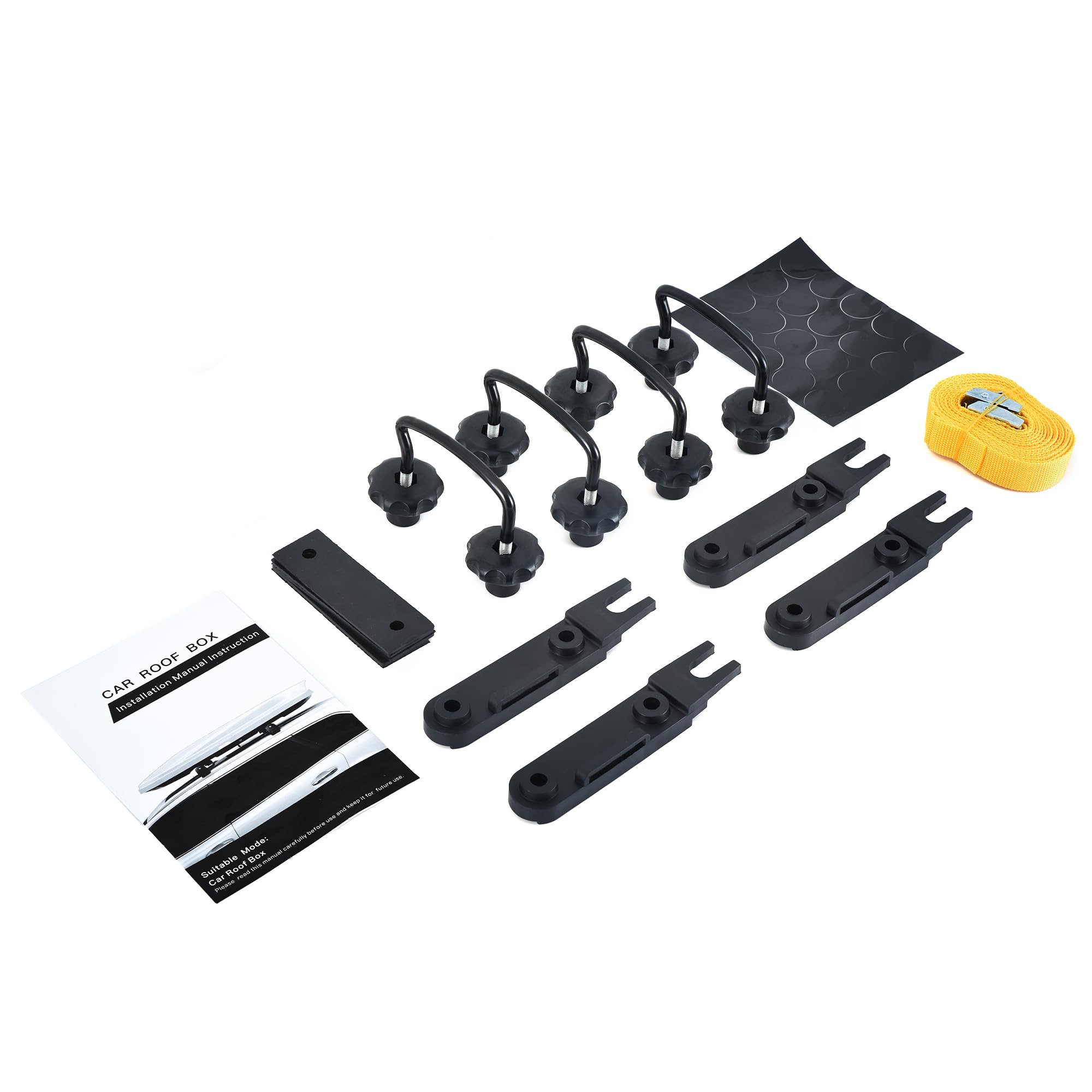 SPOFLYINN Rooftop Cargo Carrier Box Heavy Duty Hard Shell Roof Rack with Security Keys 130 Lbs Capacity 13 Cubic Feet Top Storage Case Black