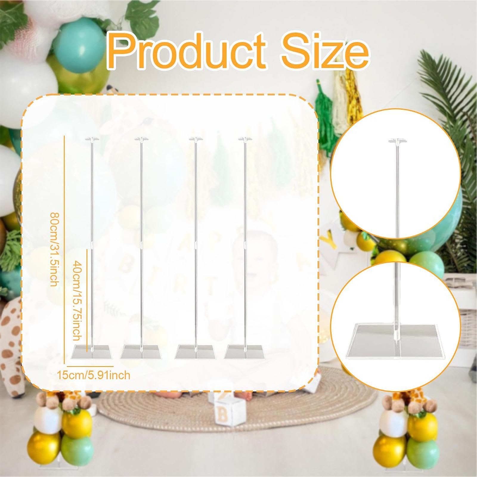 Set di 4 Supporti per Palloncini Riutilizzabili con Base per Feste di Compleanno, Ringraziamento Shower.