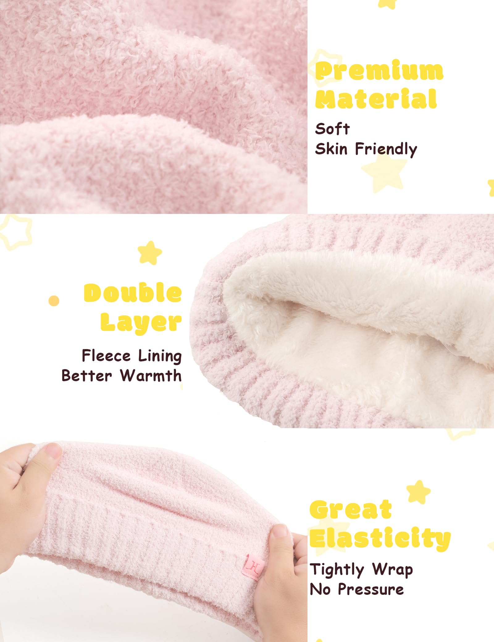 Conjunto de gorro y guantes para niños y niñas, gorro de invierno, calentador de cuello, guantes y manoplas con forro polar para 6-8, 4t, 5t, 4-8
