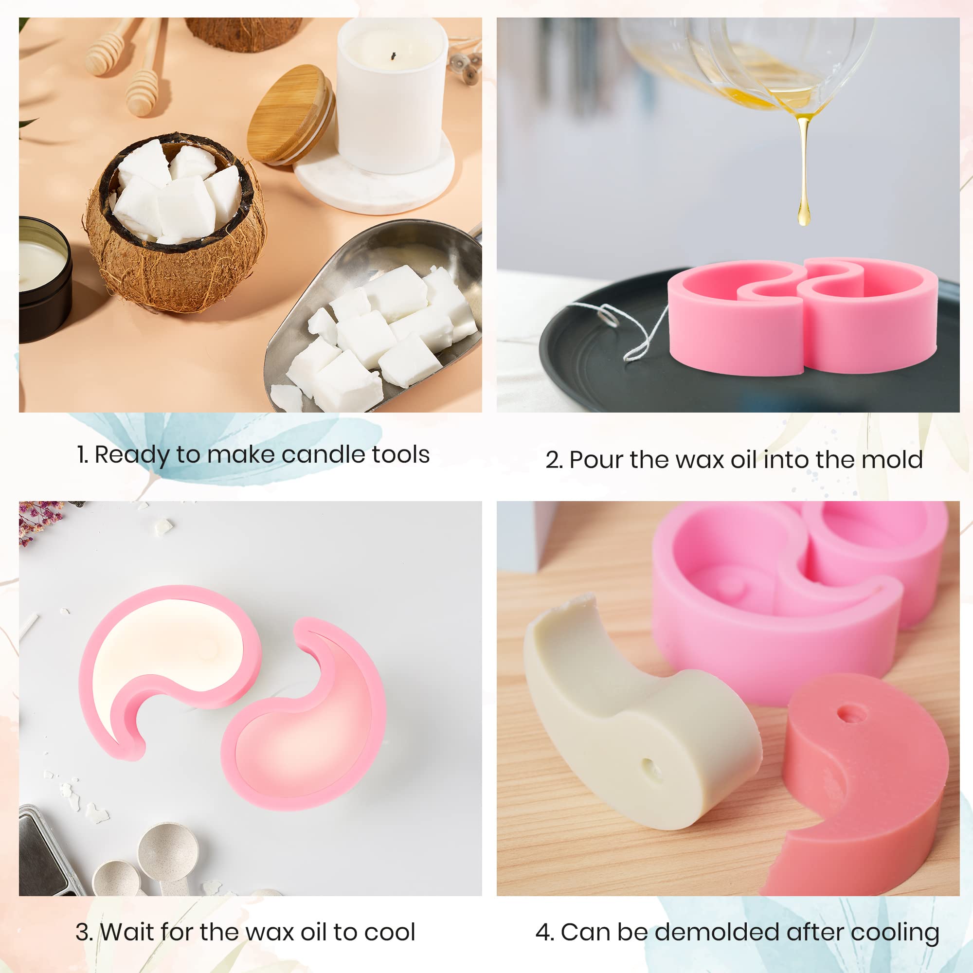 Molde De Silicona En Forma De Yin Yang - Para Fondant, Chocolate, Resina, Repostería Creativa