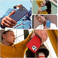 Vista 219 de Miracase Funda diseñada para iPhone 13 Pro Max con protector de pantalla, [forro de microfibra suave antiarañazos], funda protectora de silicona