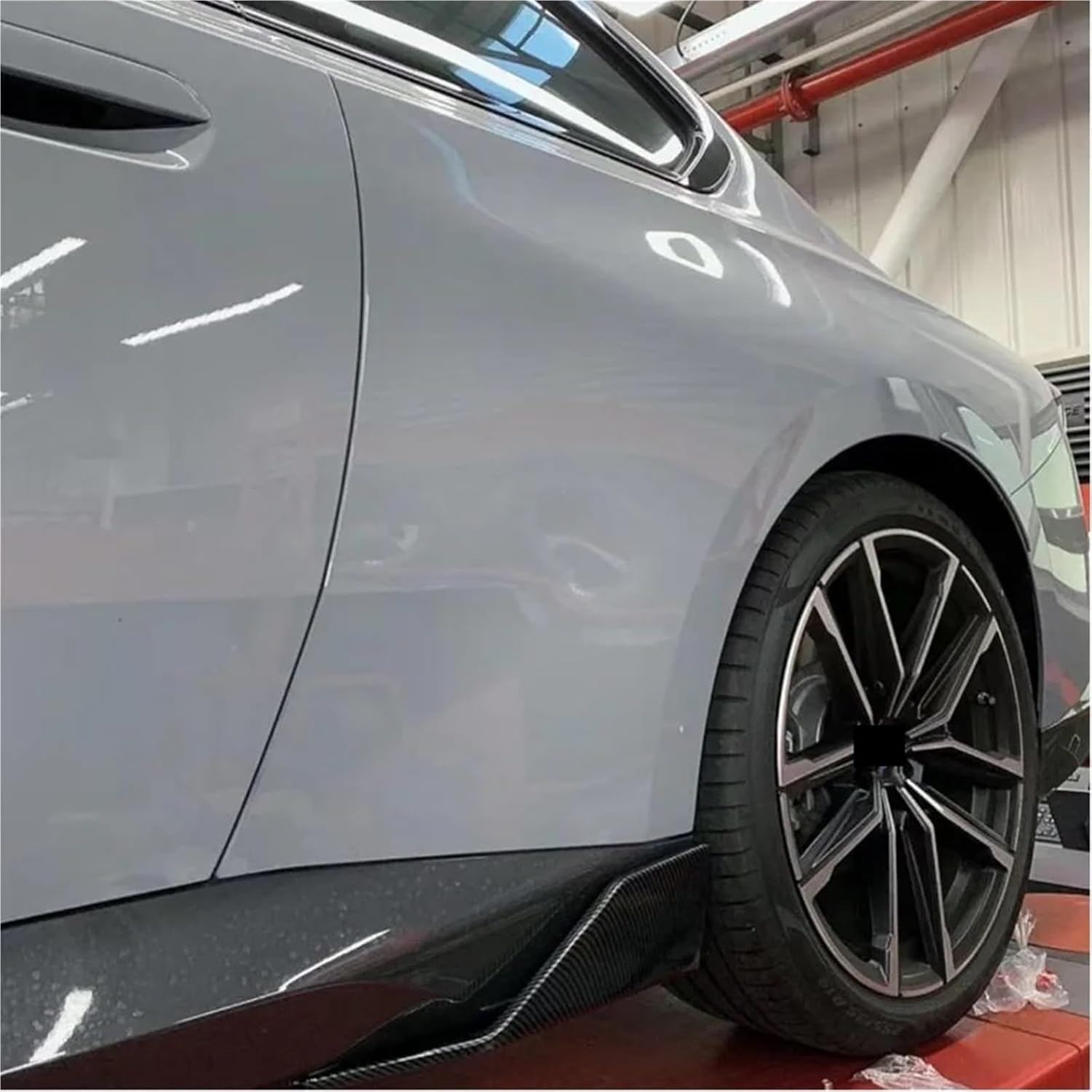 Compatible with BMW 2 Series G42 Coupe M235i 2022-2024 2 Door Side Skirt Splitter Corner Cover Carbon Fiber Look Car Lower Kit Canard Guard