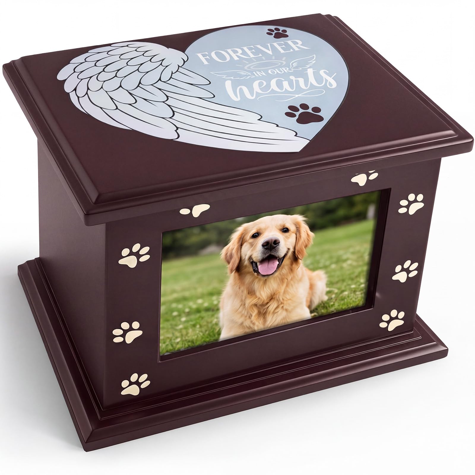 Photo 1 of Chicmount Large Wooden Pet Urn with Photo Frame