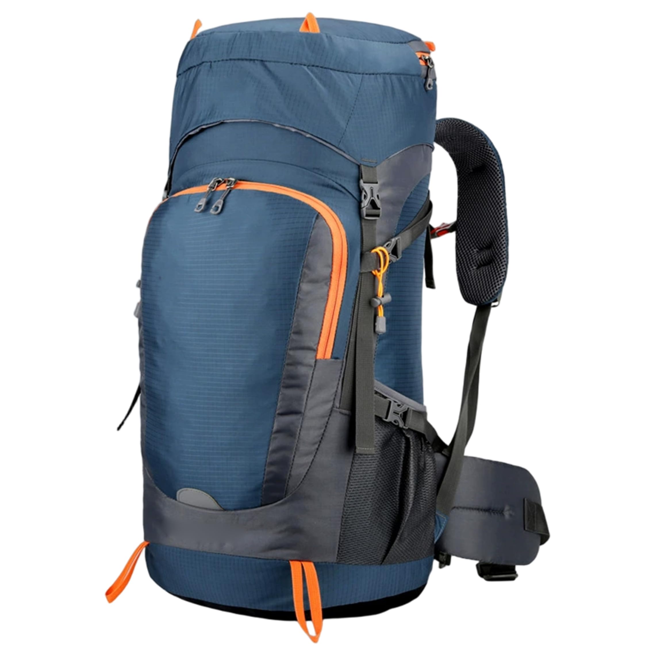 Wanderrucksack, 55 l, großes Fassungsvermögen, Camping-Rucksack, wasserdichter Wanderrucksack, ideal für Outdoor-Reisen, Camping, Schwarz