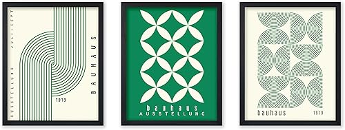 Miniatura 47 de Poster Master Juego de 3 pósteres Bauhaus - Imprimir geométrico - Arte de puntos de colores - Arte de formas geométricas - Regalo para hombres y