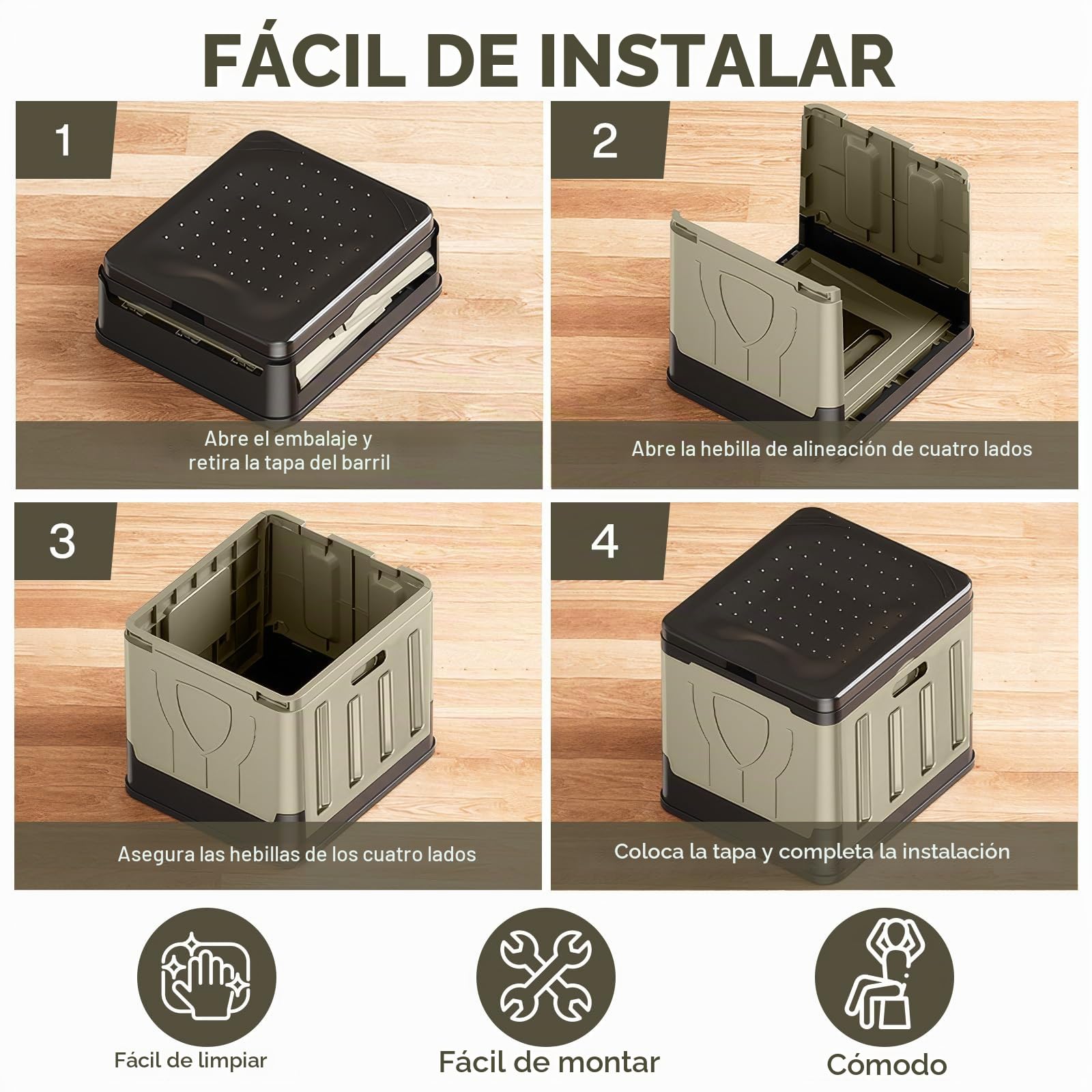 WC Portatil, Inodoro Portátil, Soporta hasta 150KG MAX, Baño Portatil, Baño Seco Camper, Baños Portatiles, con Bolsa de Almacenamiento, Bolsa de Basura y Cojín, para Exteriores Viagens Longas