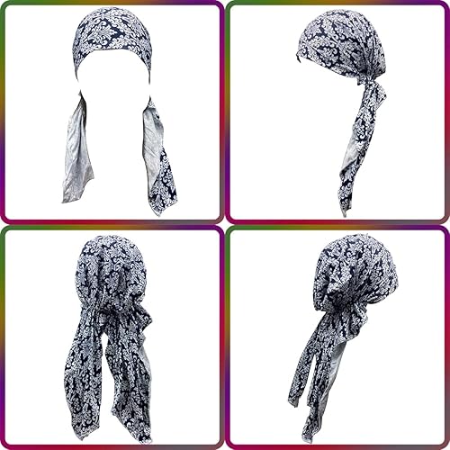Miniatura 6 de JarseHera Juego de fundas para la cabeza preatadas, gorros de quimioterapia para mujer, ligeros, bandana para quimioterapia