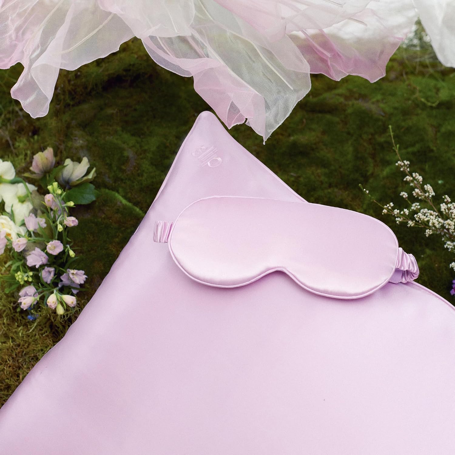 IYOU - Set di maschere per dormire in seta con fasce e fessure per capelli, con copertura per occhi di champagne e gelso, da viaggio, per donne e