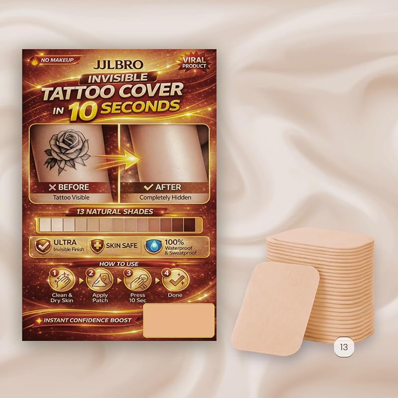 Películas adesivas em tom de pele para cobertura de tatuagens JJLBRO, 10 unidades (WZ-0013)