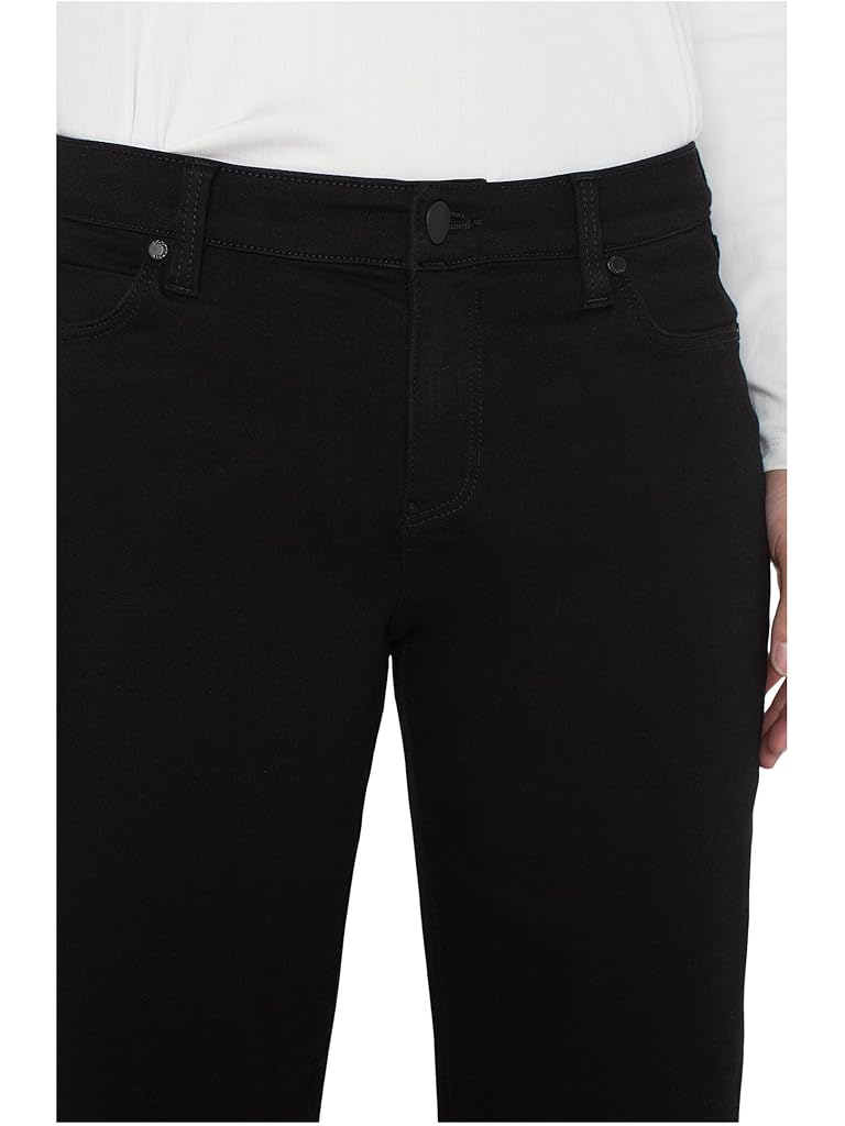 Black Liverpool Los Angeles Stride Mid-Rise Crop Wide Leg Jean 28'' Inseam