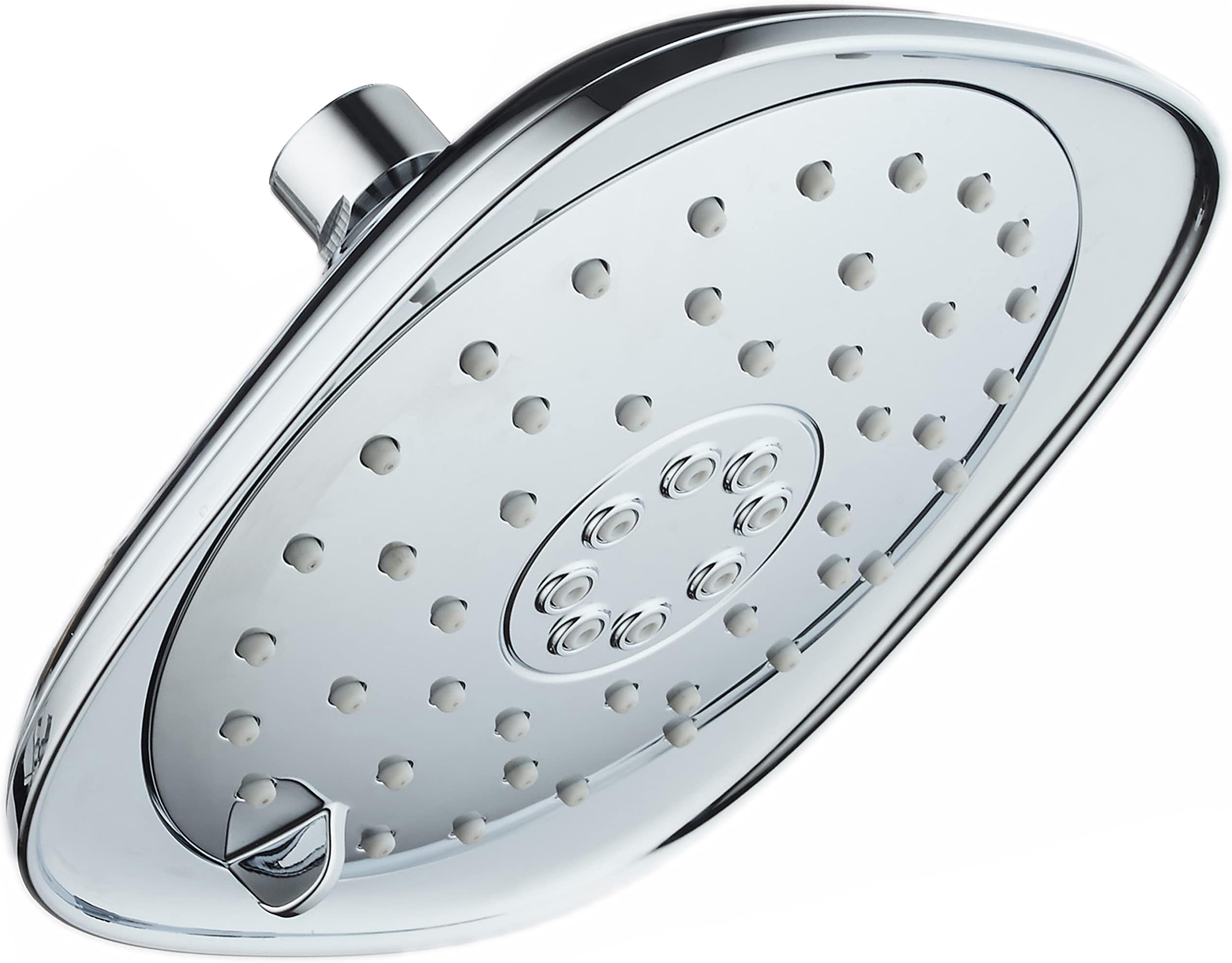 AquaDance Pressure 3-Function Giant 7.3-Inch Designer Rain Shower Head w/High Pulsating Massage & Whisper-Quiet(TM) Technology More Power-Less Noise/Brass Metal Connection Nut, Anti-Clog Jets, Chrome