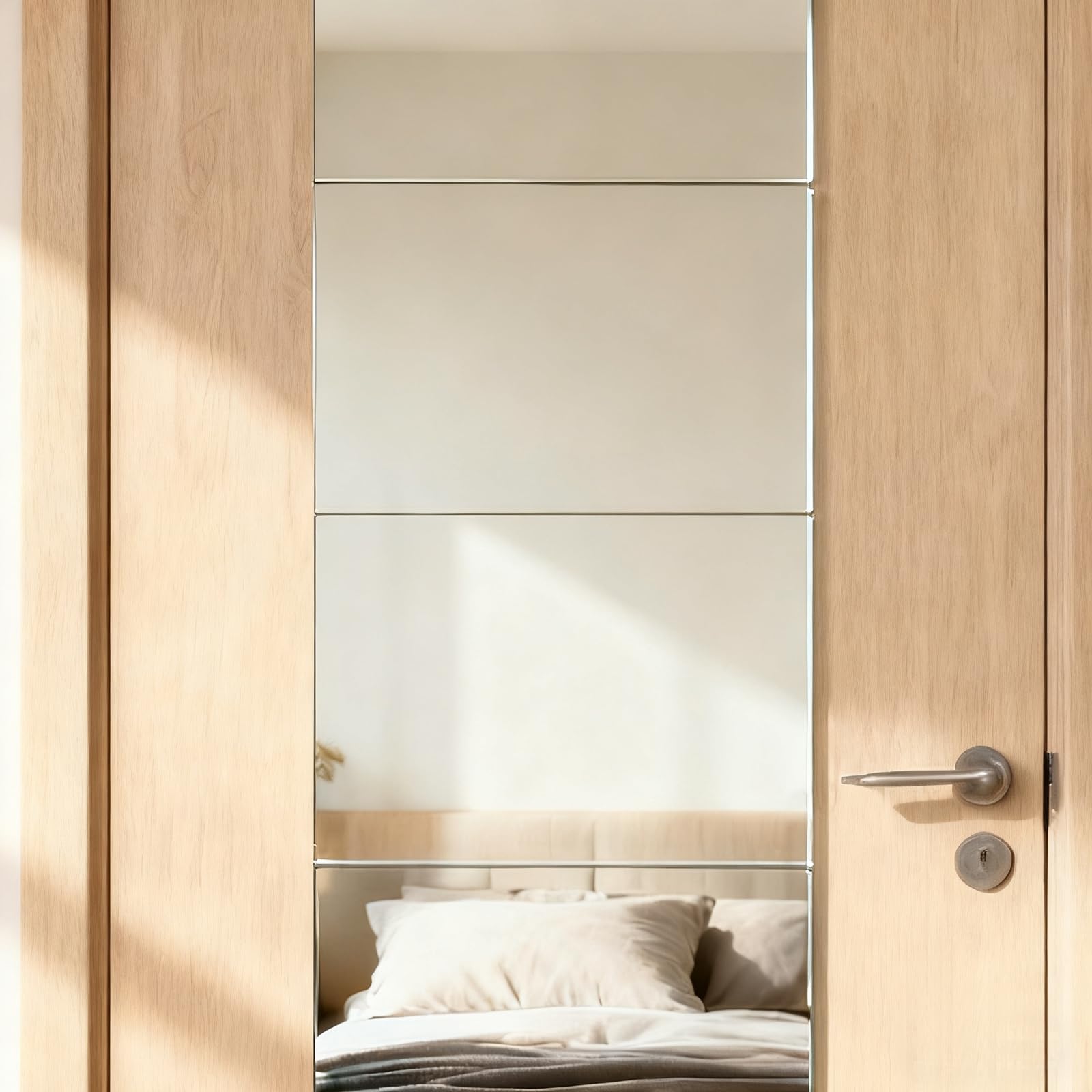 6 Specchi Acrilici Autoadesivi da Parete, 40 x 30 cm, 3 mm, Infrangibili, per Bagno, Soggiorno, Camera da Letto e Palestra