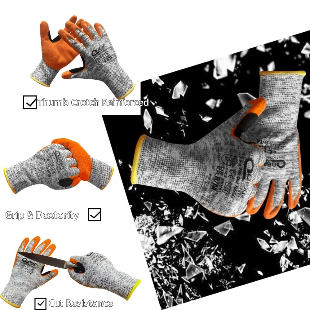 Guanto in nitrile ambidestro colore arancione