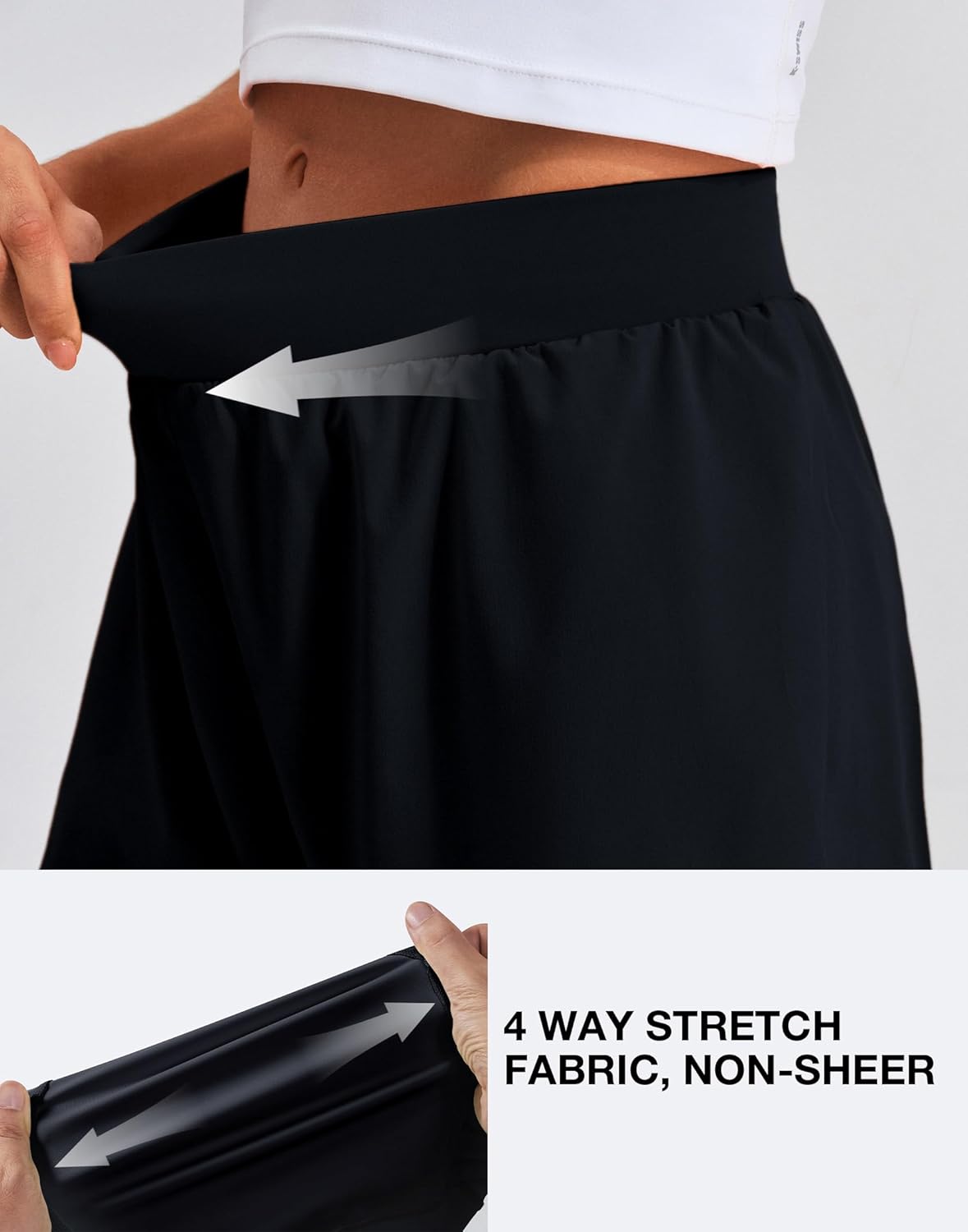 K-Swiss 2 in 1 Women's Running Shorts - Athletic Shorts with Liner Pockets for Gym Workout Yoga - Image 4