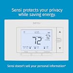 Thermostat intelligent Sensi Wi-Fi d'Emerson pour maison intelligente, DIY, fonctionne avec Alexa, certifié Energy Star, ST55