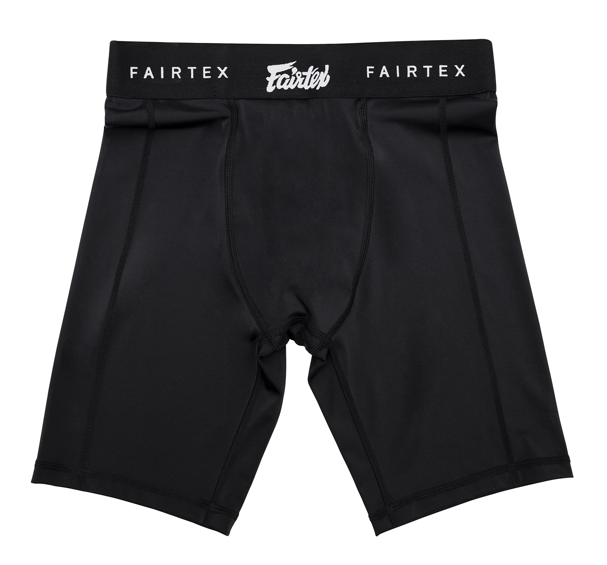 Fairtex Compression Shorts with Athletic Groin Cup, Black, Medium