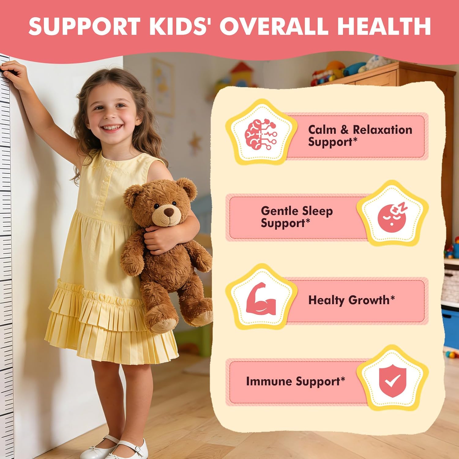 Magnesium Glycinate Liquid Drops for Kids 4+, Magnesium Glycinate 100/200 mg for Sleep, Relaxation & Calm Support, 11 in 1 Natural Gentle Sleep Aid for Kids, Sugar Free Strawberry Flavor, 2 Fl Oz - Image 3