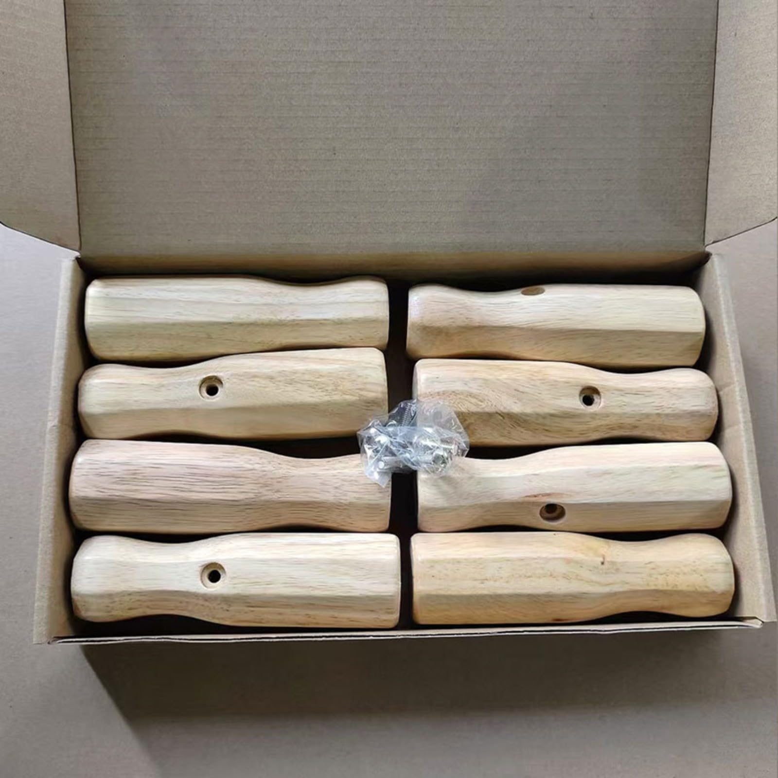 Agarre de futbolín de mesa, mango de futbolín de mesa de madera 8 piezas con agarre antideslizante para jugar en interiores y fácil instalación (amarillo)