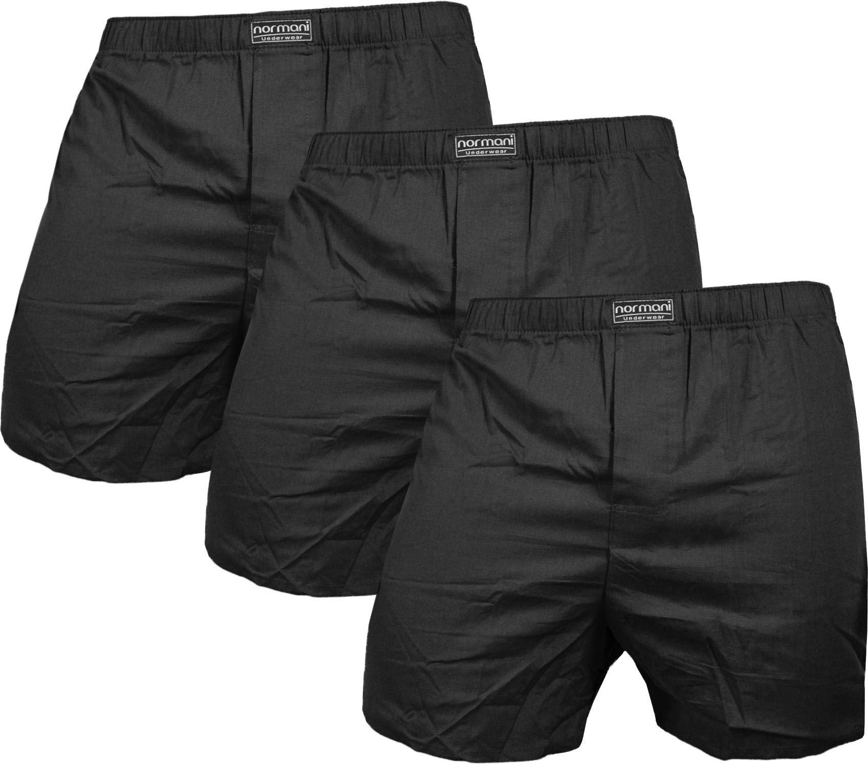 normani 3 x Herren Web Boxershorts aus Reiner Baumwolle