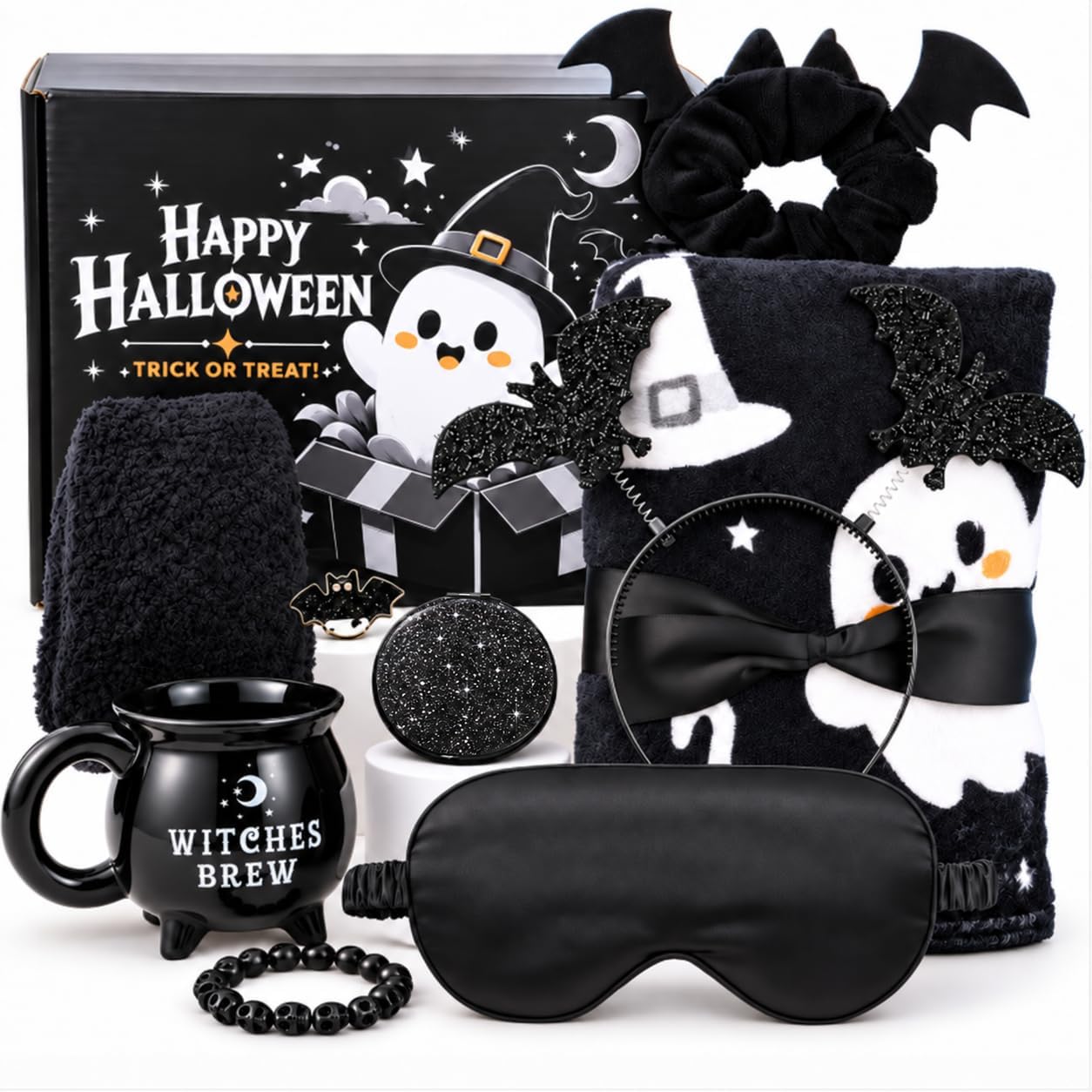 10 Pcs Halloween Boo Basket Stuffers for Women Girls Halloween Ghost Gifts