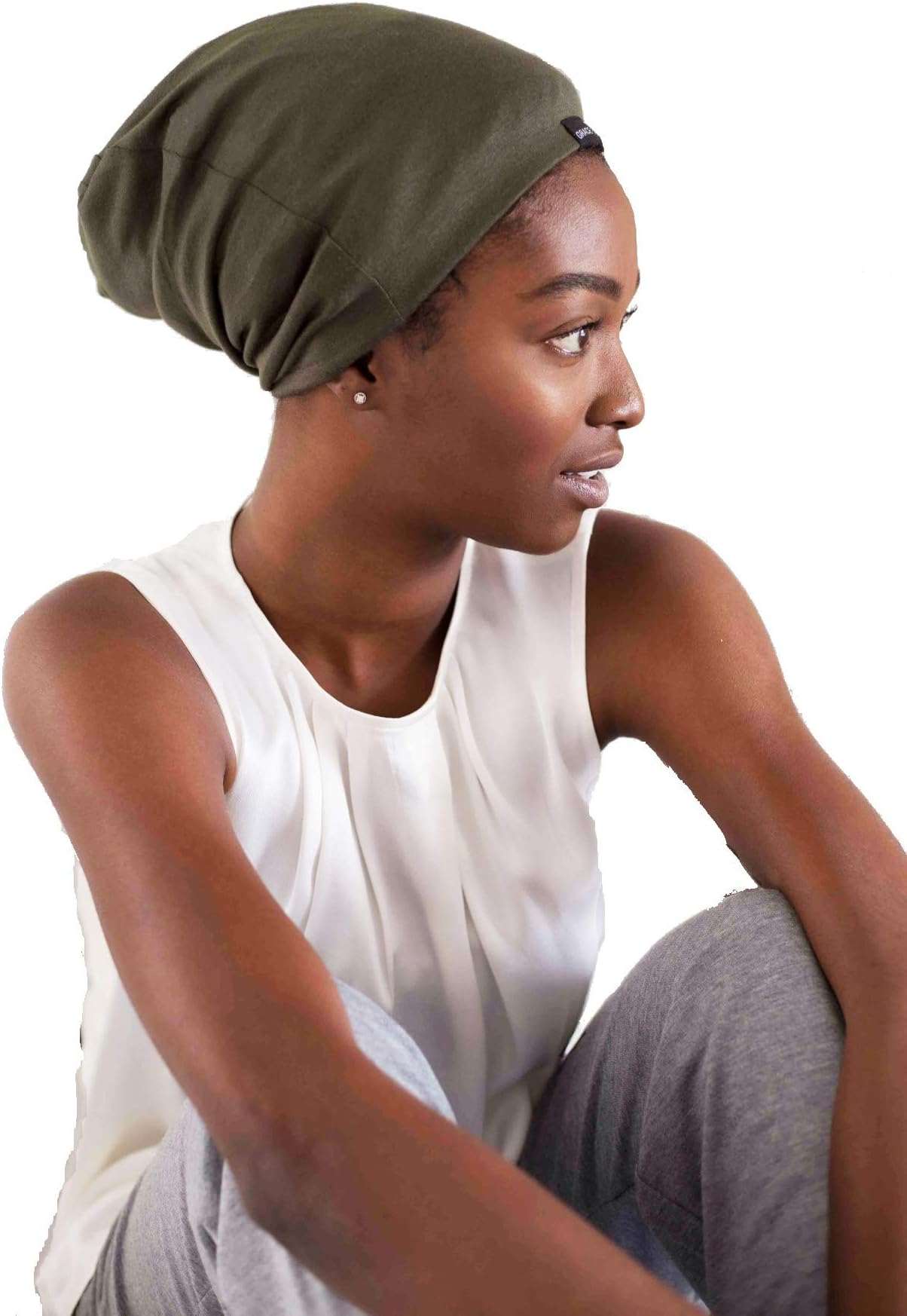 Grace Eleyae GE Women's Satin Lined Sleep Cap Slap Silky Beanie Soft Smooth & Stylish Hair Care Hat