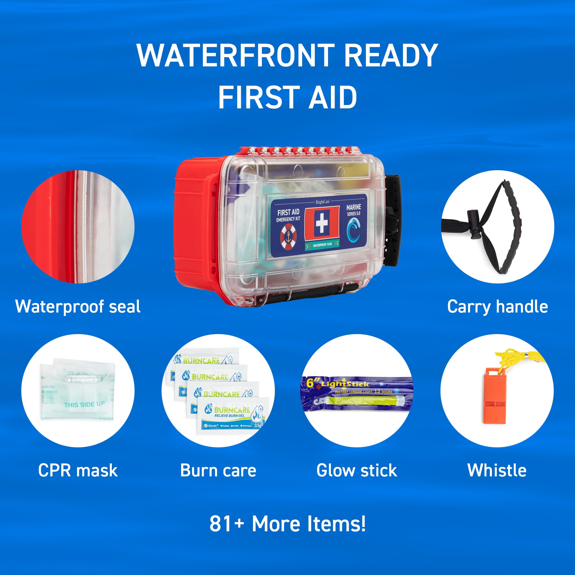 Marine Waterproof First Aid Kit for Boat, Kayak, Sailing & Beach — Amazon image 4