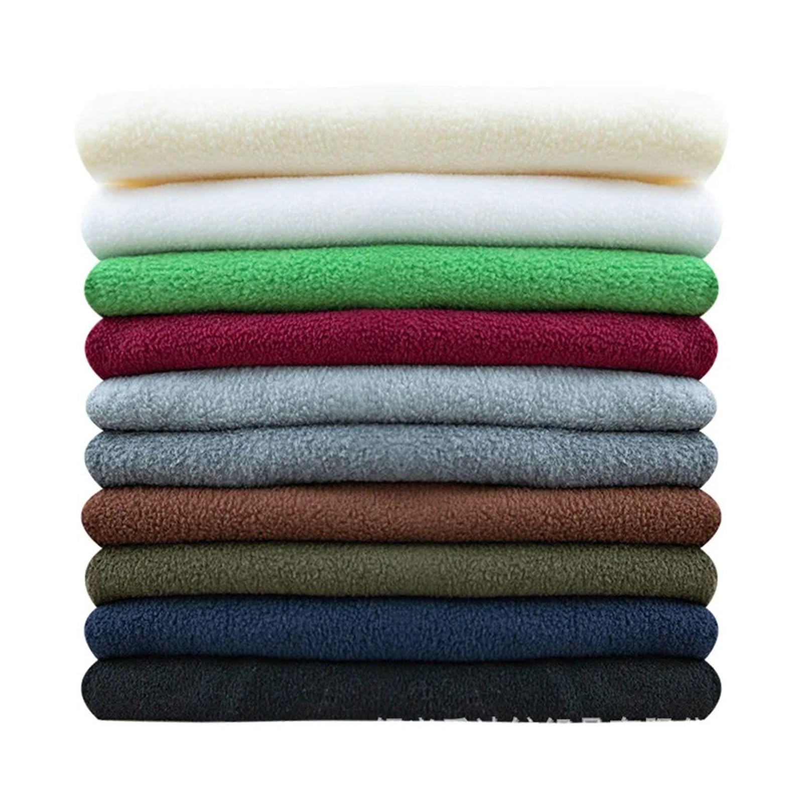 Tejido de forro polar de punto Tela polar gruesa de lana, Material ropa punto una cara, tela cálida for usar(Black,200x160cm)