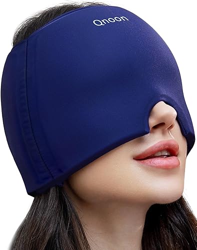 Gorro para aliviar la migraña, productos para aliviar el dolor de cabeza de migraña, máscara de gel refrescante para migraña, tensión, estrés y