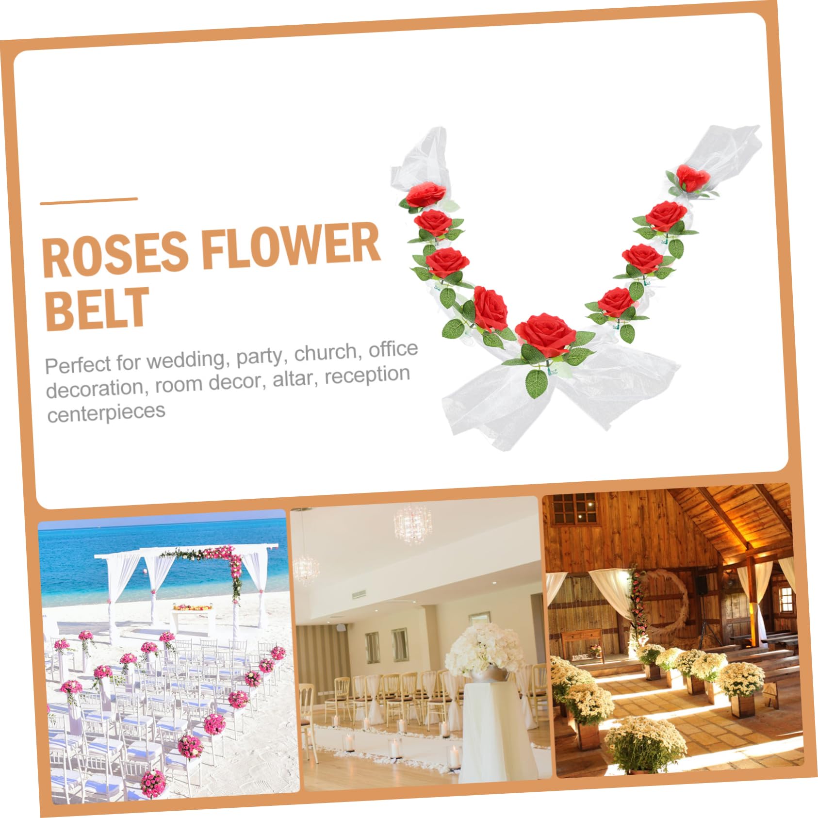Amosfun 5 Sätze Hochzeit Autogürtel hochzeitsdeko Wedding Decoration Hochzeitsauto Blumendekoration hochzeitsdeco heiraten Souvenir-Tulpen Autodekorationen Hochzeitsauto stieg Schleife rot