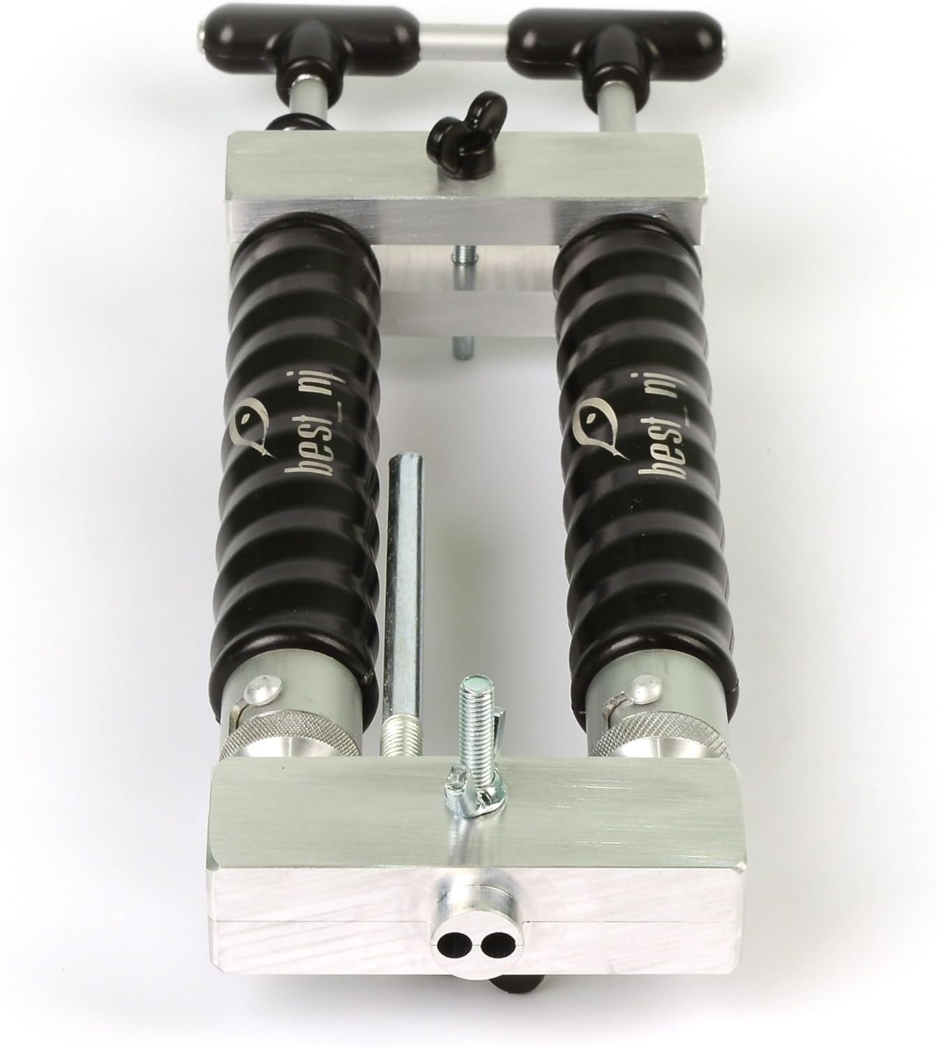 2 x 45 Milliliter Aluminum Twin Dual Injector Mixing Set for Soft Plastic Fishing Lure Mold (Locking Nozzle)