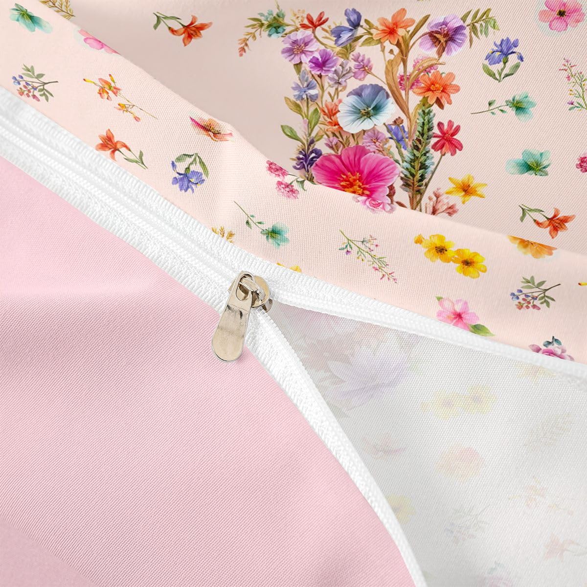 Homemissing Funda de edredón con estampado floral de flores, tamaño Super