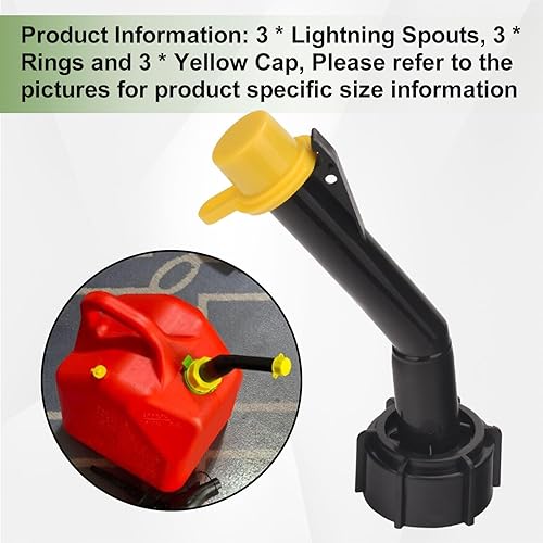 Miniatura 9 de Boquillas para jarra de gasolina de combustible, anillos y tapas para Blitz 900302 900092 900094 estilo antiguo, uso para combustible, diesel,