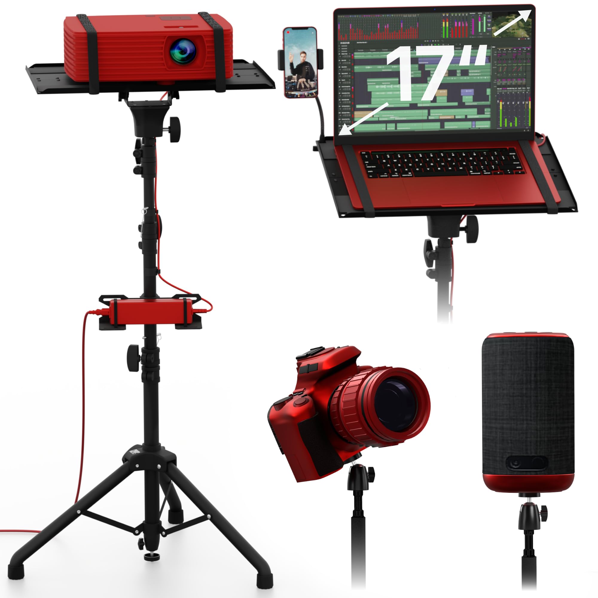 【数量限定】PropVue プロジェクター三脚スタンド、高さ調整可能 68.6～ Amazon.co.jp: PropVue プロジェクター三脚スタンド、高さ調整可能