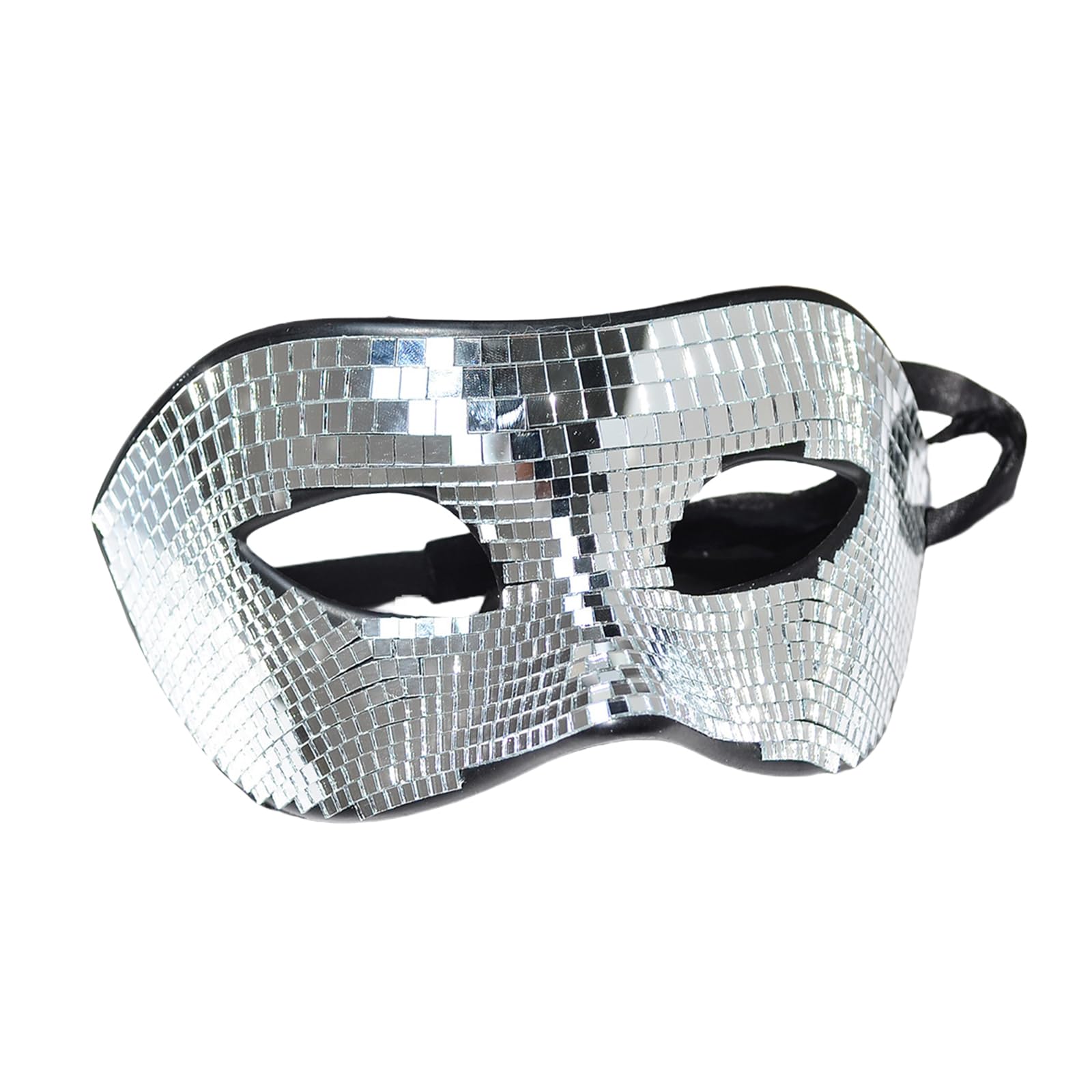 Buxuaaaa Unique Glass Glittering Eye Catching Glittering Discos for Clubbing Birthdays and Celebration Silver Party