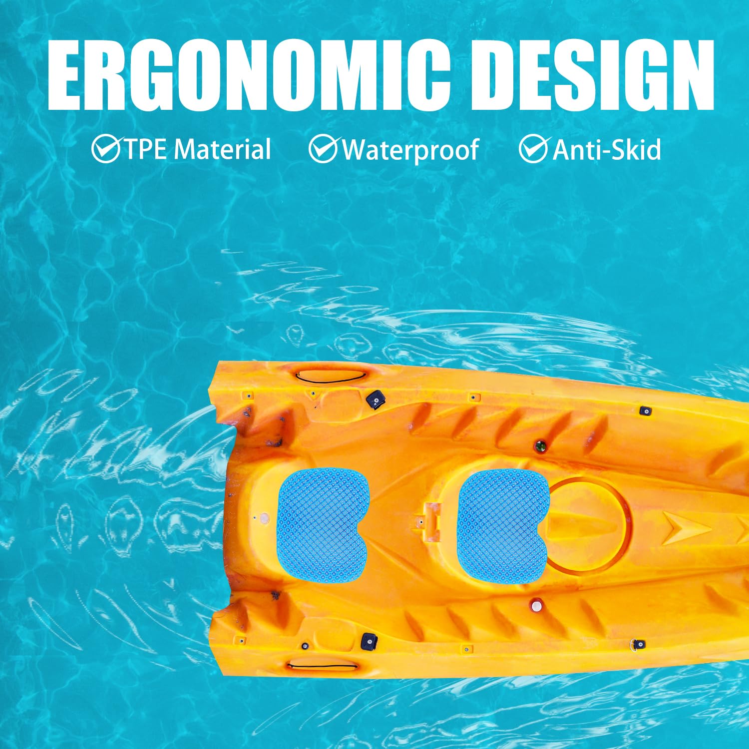 NQEUEPN Cuscino per Sedile per Kayak, Cuscino per Sedile in Gel Antiscivolo per Kayak con Rivestimento in Tessuto, Seggiolino da Kayak Cuscini per Barca Impermeabili Accessori per Kayak Pesca Ufficio