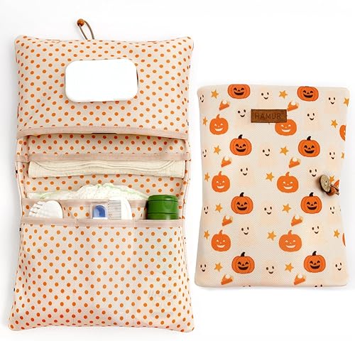 HAMUR - Organizador de bolsas de pañales para bebé, apto para viajes, compacto y plegable, bolsa de cochecito para artículos esenciales para recién
