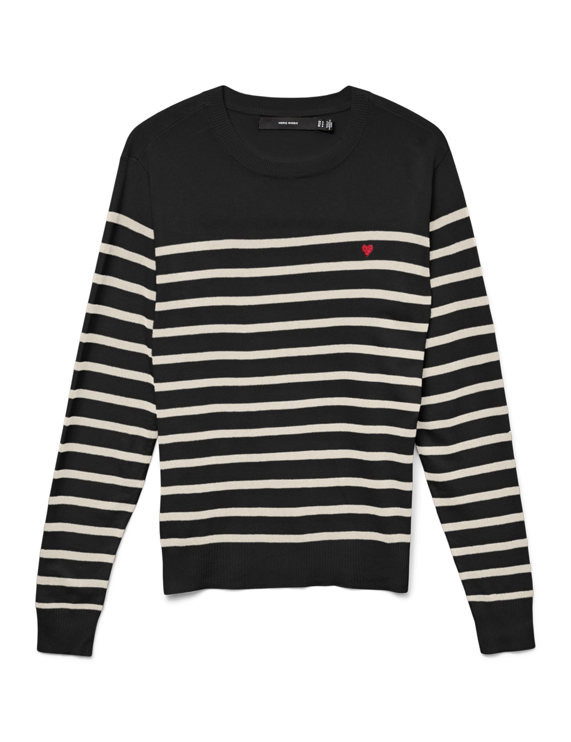 VERO MODA Vmdory LS O-Neck Pullover Boo, Black, S