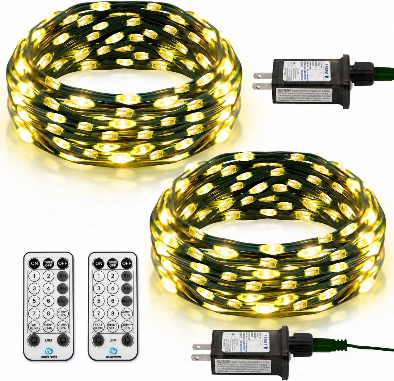 2 Pack Halloween Fairy Lights Plug in, 33Ft 100 LED Micro Starry String Lights with Remote Timer 8 Modes, IP68 Full Waterproof Twinkle Lights for Indoor Halloween Decor (Orange Purple)