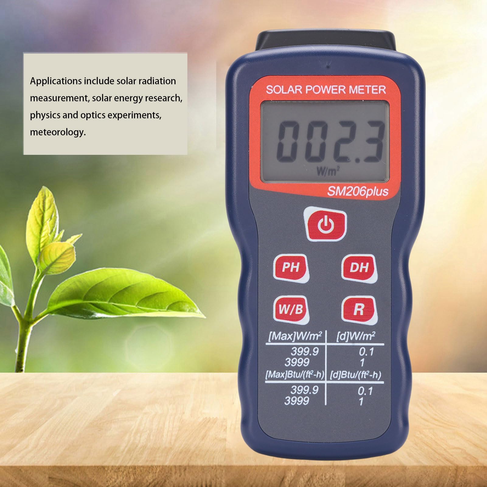 Generic Digitaler Solarenergie-Tester, Genaue Messung für die Solarenergieforschung, Sonnenlicht-Energie-Messtester für das Labor